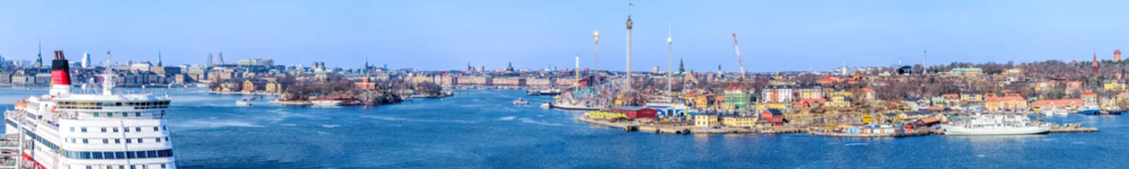 Foto op Plexiglas Panoramisch uitzicht over de stad Stockholm © Allan