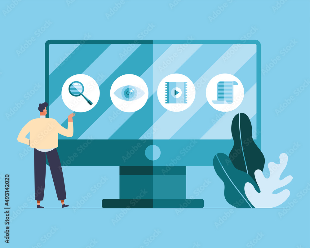 Poster development design in desktop