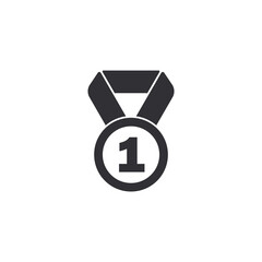 Medal icon. Award icon. Sports reward. Level complete. Game art. Game Medal. Achievement badge. Winner's trophy icon. Symbol victory. Reward badge. First place. Quality mark. Champion. Award badge.