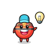 meatball bowl character cartoon getting the idea