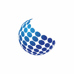 3D digital globe logo design. icon vector illustration. This logo is suitable for global company  world technologies and media and publicity agencies