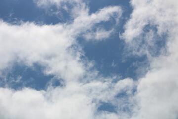 White clouds on a blue sky
