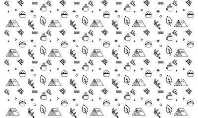 The patent design of the tool icon for climbing the mountain is suitable for printing on various media and as a templat