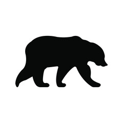 bear icon. animal sign color editable