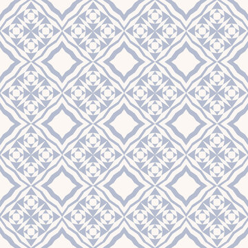 Vector light blue color ethnic geometric shape seamless on white background. Neo classic peranakan pattern design. Use for fabric, textile, interior decoration elements, upholstery, wrapping.