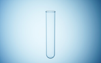Test tubes in the lab, 3d rendering.