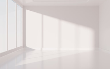 White empty room, 3d rendering.