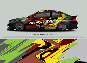 race car Livery for vehicle wrap design vector 
