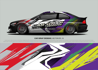 Obraz premium race car Livery for vehicle wrap design vector 