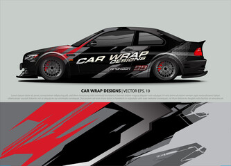 race car Livery for vehicle wrap design vector 
