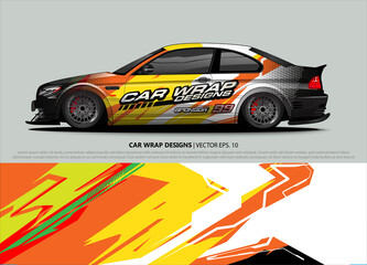 race car Livery for vehicle wrap design vector 
