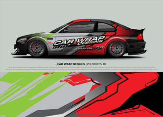 race car Livery for vehicle wrap design vector 
