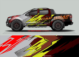 Fototapeta premium truck graphics. modern camouflage design for vehicle vinyl wrap 