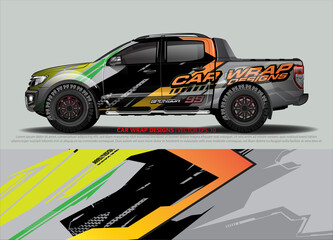 Fototapeta premium truck graphics. modern camouflage design for vehicle vinyl wrap 