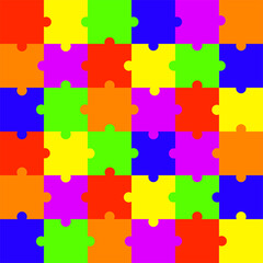 Rainbow Puzzle Pattern
