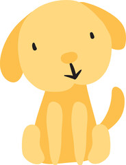 Obraz premium dog, characters, mascot, pets, cute, vector, fur, sitting, animal, young animal, puppy, playful, tail, cartoon, illustration, animal body part, canine 