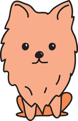 dog, characters, mascot, pets, cute, vector, fur, sitting, animal, young animal, puppy, playful, tail, cartoon, illustration, animal body part, canine 