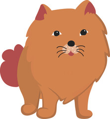 Obraz na płótnie Canvas dog, characters, mascot, pets, cute, vector, fur, sitting, animal, young animal, puppy, playful, tail, cartoon, illustration, animal body part, canine 