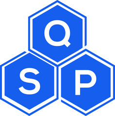 QSP letter logo design on White background. QSP creative initials letter logo concept. QSP letter design. 
