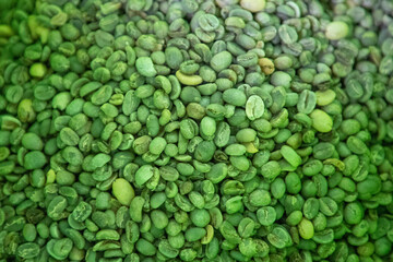 Coffee bean textures with closeup look of coffee beans that can be made into espresso or mocha flavored drinks that are rich in color