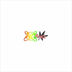 the "slank" logo and the words "place" decorated with black leaves can be used as graphic designs, mockups, stickers