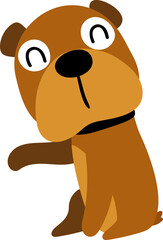 dog, characters, mascot, pets, cute, vector, fur, sitting, animal, young animal, puppy, playful, tail, cartoon, illustration, animal body part, canine 