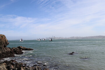 Fototapeta na wymiar pacific ocean the bay area of san Francisco 