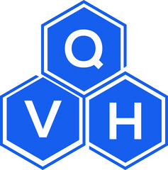 QVH letter logo design on White background. QVH creative initials letter logo concept. QVH letter design. 
