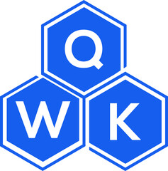 QWK letter logo design on White background. QWK creative initials letter logo concept. QWK letter design. 