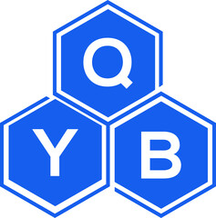 QYB letter logo design on White background. QYB creative initials letter logo concept. QYB letter design. 