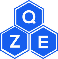 QZE letter logo design on black background. QZE  creative initials letter logo concept. QZE letter design.