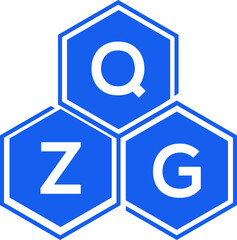 QZG letter logo design on black background. QZG  creative initials letter logo concept. QZG letter design.