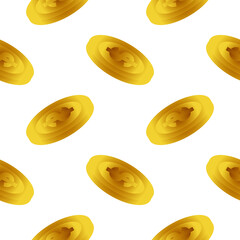 Fototapeta premium coin money seamless pattern with dollar sign on white background