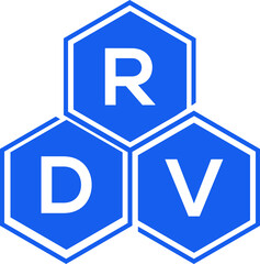 RDV letter logo design on White background. RDV creative initials letter logo concept. RDV letter design. 