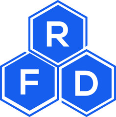 RFD letter logo design on White background. RFD creative initials letter logo concept. RFD letter design. 