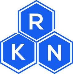 RKN letter logo design on White background. RKN creative initials letter logo concept. RKN letter design. 