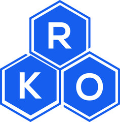 RKO letter logo design on White background. RKO creative initials letter logo concept. RKO letter design. 