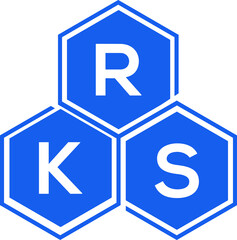 RKS letter logo design on White background. RKS creative initials letter logo concept. RKS letter design. 