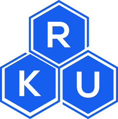 RKU letter logo design on White background. RKU creative initials letter logo concept. RKU letter design. 
