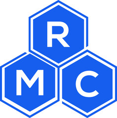 RMC letter logo design on black background. RMC  creative initials letter logo concept. RMC letter design.