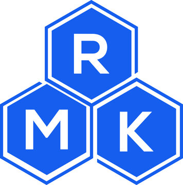 RMK letter logo design on black background. RMK  creative initials letter logo concept. RMK letter design.