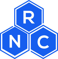 RNC letter logo design on black background. RNC  creative initials letter logo concept. RNC letter design.