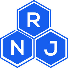 RNJ letter logo design on White background. RNJ creative initials letter logo concept. RNJ letter design. 
