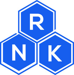 RNK letter logo design on White background. RNK creative initials letter logo concept. RNK letter design. 
