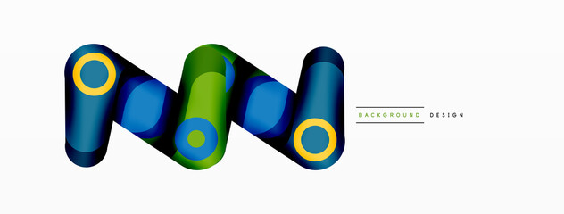 Modern stylish geometric background. Abstract round shapes composition for wallpaper, banner, background or landing