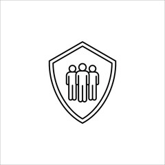 Employees Protection icon. An inclusive workplace. vector illustration. Color editable