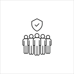 Employees Protection icon. An inclusive workplace. vector illustration. Color editable
