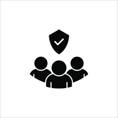 Employees Protection icon. An inclusive workplace. vector illustration. Color editable