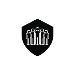 Employees Protection icon. An inclusive workplace. vector illustration. Color editable