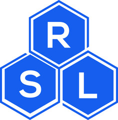 RSL letter logo design on black background. RSL creative initials letter logo concept. RSL letter design. 